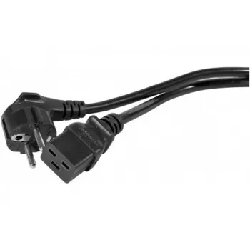EXERTIS CONNECT 16 A haakse Schuko-naar-rechte C19 stroomkabel, 3 m, zwart 808018