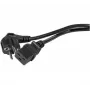 EXERTIS CONNECT 16 A haakse Schuko-naar-rechte C19 stroomkabel, 3 m, zwart 808018