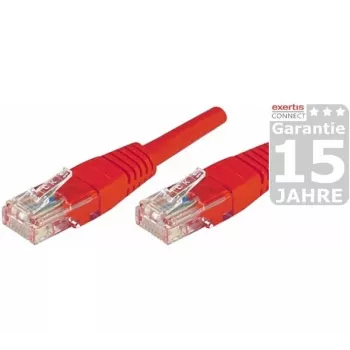EXERTIS CONNECT Cat.5e U/UTP patchkabel, rood, 5,0 m, slim snagless boot 853946