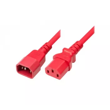 Exertis Connect IEC stroomkabel C14 naar C13, rood, 5,0 m 808048