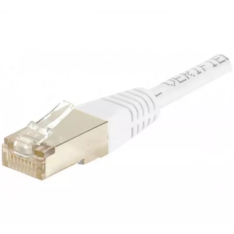Exertis Connect 853811 Cat.6 F/UTP patchkabel, 1 m, wit, slanke knikbescherming