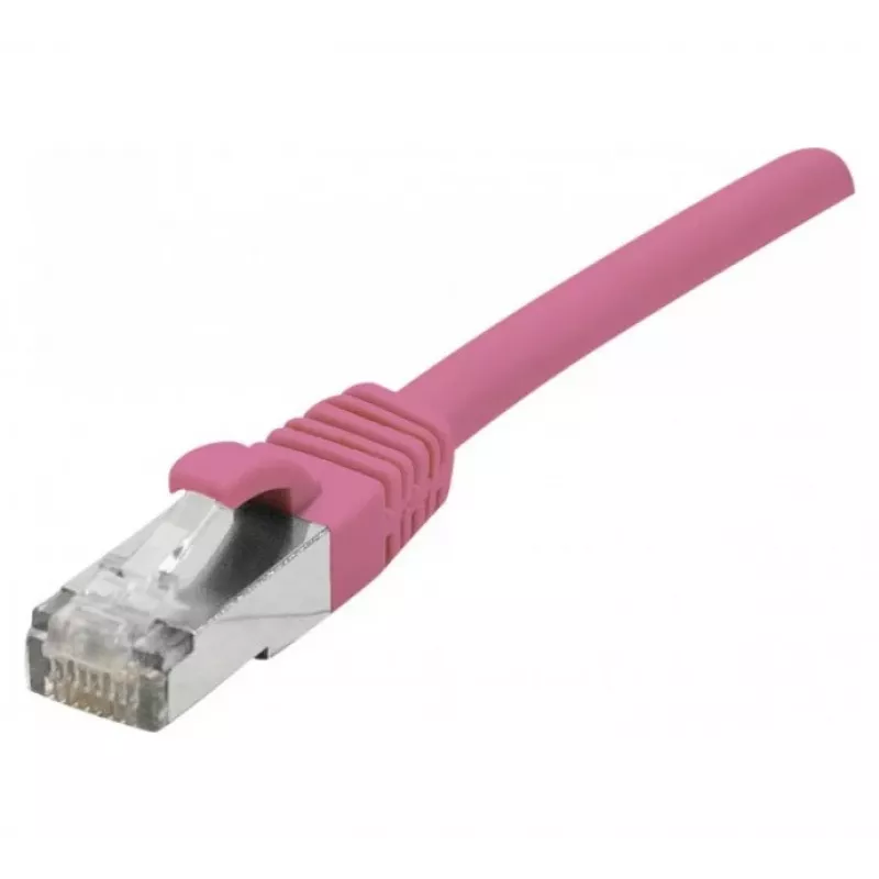 EXERTIS CONNECT Cat 6A S/FTP patchkabel, roze, 1,5 m, slim snagless 854377