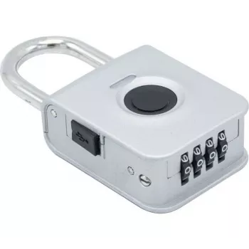 EXERTIS CONNECT vingerafdrukslot met 4-cijferige combinatie – zinklegering, IP65, oplaadbaar (594500)