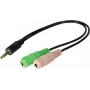 Exertis Connect CTIA headset-adapter - 3,5mm TRRS naar dual TRS (hoofdtelefoon-/microfoonsplitter) 721135