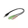 Exertis Connect CTIA headset-adapter - 3,5mm TRRS naar dual TRS (hoofdtelefoon-/microfoonsplitter) 721135