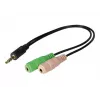 Exertis Connect CTIA headset-adapter - 3,5mm TRRS naar dual TRS (hoofdtelefoon-/microfoonsplitter) 721135