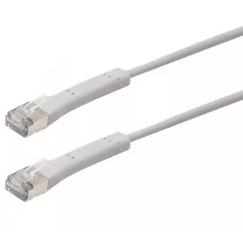 Exertis Connect RJ45-patchkabel Cat. 6A F/FTP haaks halogeenvrij grijs 1,0 m (854308)