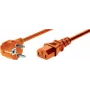 EXERTIS CONNECT netkabel, haakse Schuko-stekker naar IEC C13-bus, oranje, 0,6 m (808071)