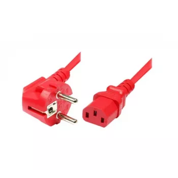 Exertis Connect haakse Schuko-naar-IEC-C13 netkabel, rood, 5 m 808029