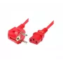 Exertis Connect haakse Schuko-naar-IEC-C13 netkabel, rood, 5 m 808029