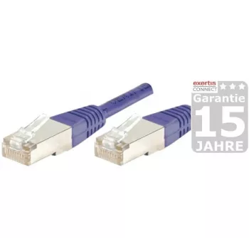 EXERTIS CONNECT Cat.6 S/FTP PiMF patchkabel, violet, 3,0 m, slim snagless boot 854457