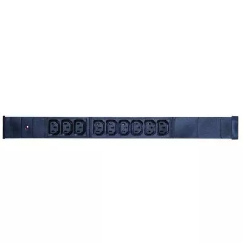 EXERTIS CONNECT 19 inch 1U 9-voudige IEC C13 PDU, aluminium behuizing, 2,5 m kabel, zwart 808901