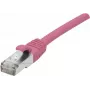 EXERTIS CONNECT Cat. 6 F/UTP PoE halogeenvrije patchkabel, roze, 0,5 m, snagless 854432