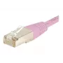 EXERTIS CONNECT S/FTP CAT.6 patchkabel, PiMF, roze, 3,0 m, slim snagless 854483