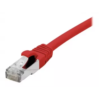 EXERTIS CONNECT Cat. 6A S/FTP patchkabel, TPE, halogeenvrij, GRS-gecertificeerd, rood, 0,5 m 854520