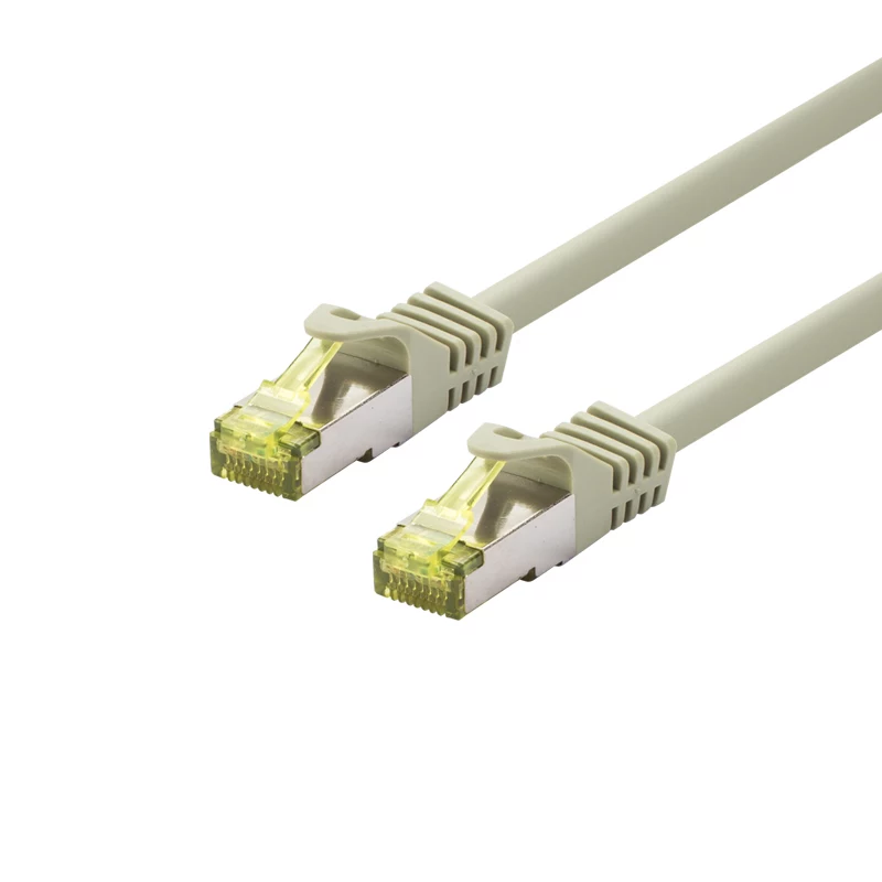 EXERTIS CONNECT Cat.6A S/FTP patchkabel, 90 m, grijs, 10 Gbps, Slim Snagless Boot 857795