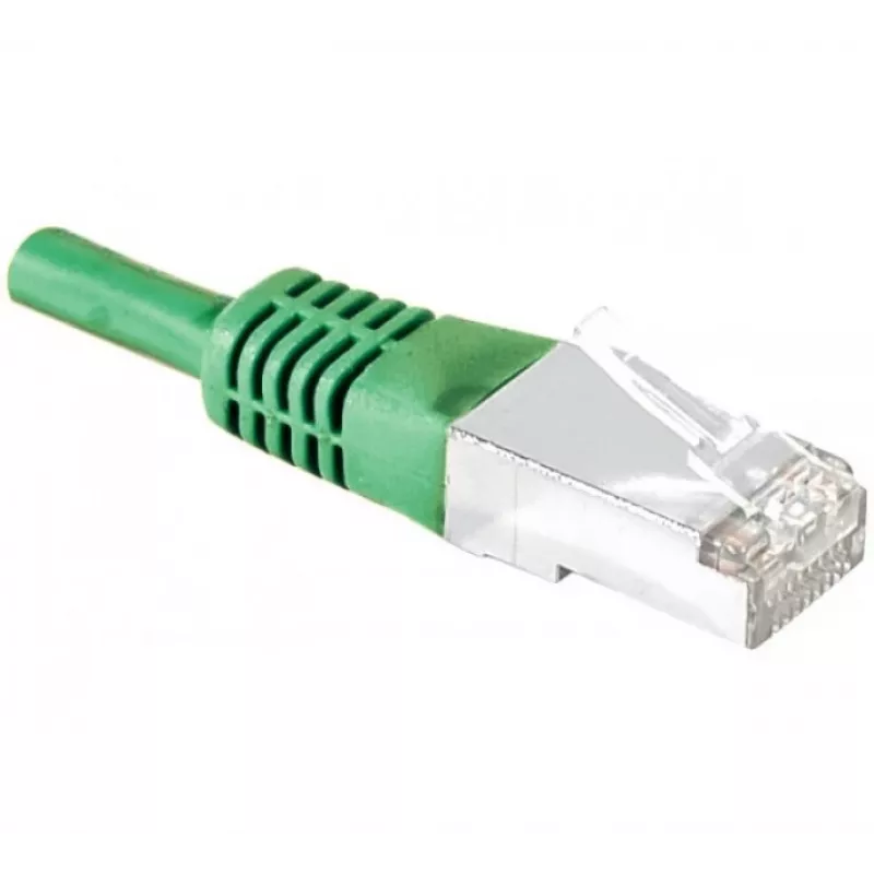 EXERTIS CONNECT Cat.6 S/FTP patchkabel, PiMF, groen, 0,3 m, Slim Boot 856821
