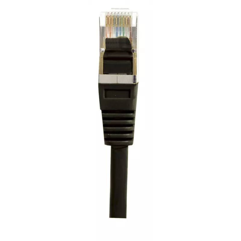 EXERTIS CONNECT Cat.6 S/FTP PiMF patchkabel, zwart, 0,7 m, Slim Snagless 856843