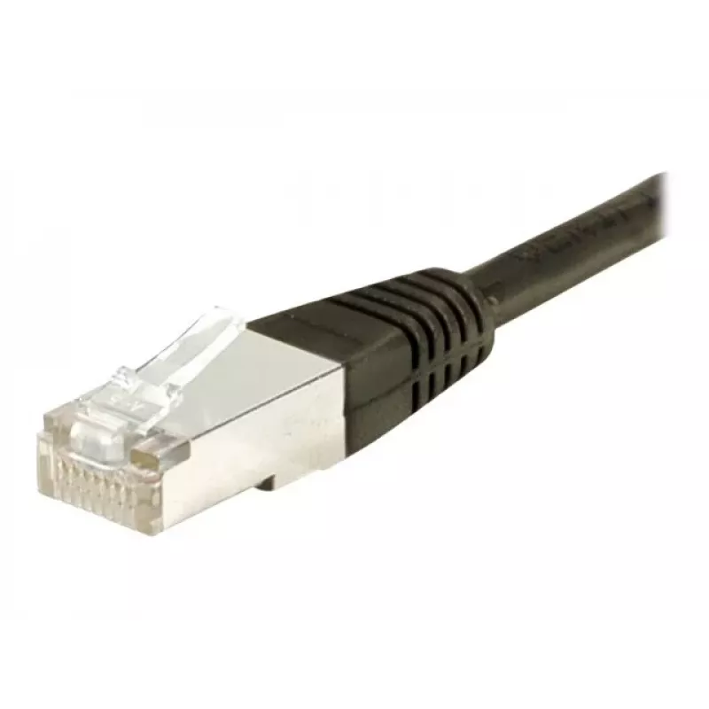 EXERTIS CONNECT Cat.6 S/FTP patchkabel, PiMF, zwart, 1,0 m, slim bend protection 856852