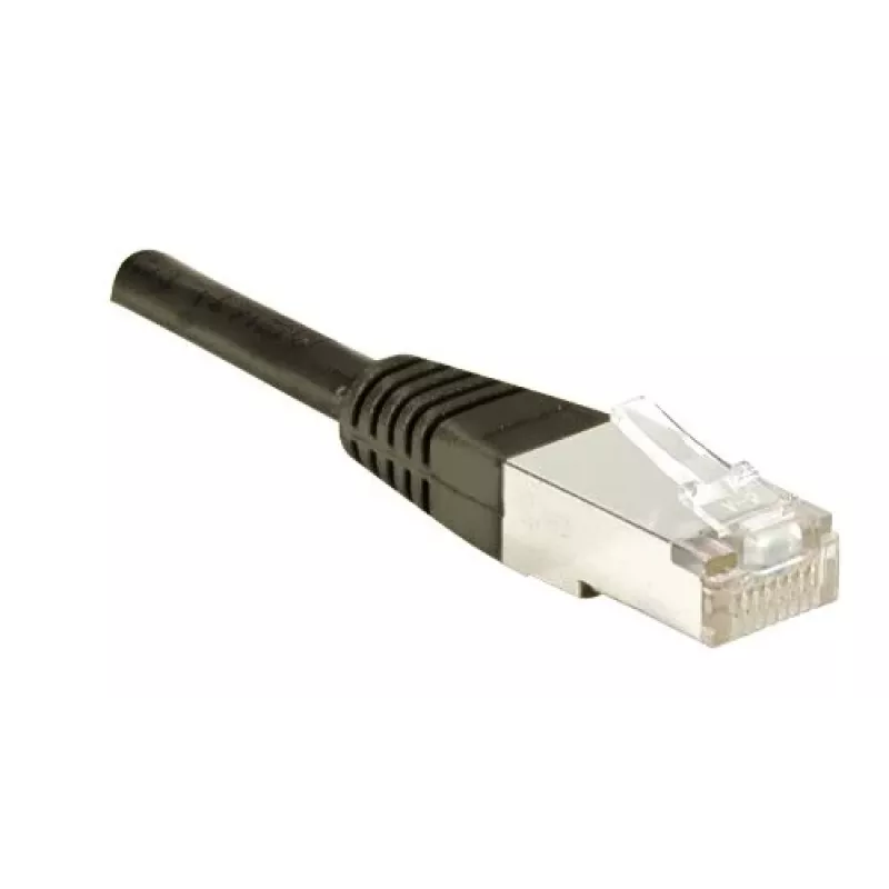 EXERTIS CONNECT Cat.6 S/FTP patchkabel, PiMF, zwart, 1,0 m, slim bend protection 856852
