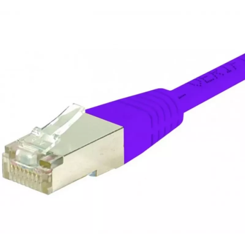 EXERTIS CONNECT CAT.6 S/FTP patchkabel, PiMF, violet, 0,5 m, slim snagless boot 854452