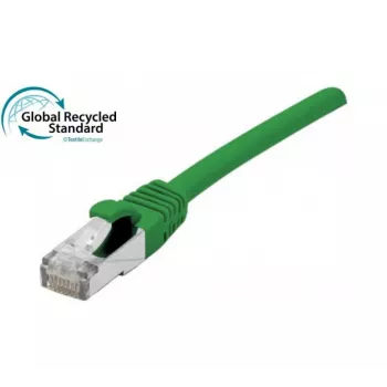 EXERTIS CONNECT Cat. 6A S/FTP patchkabel, PiMF, TPE, halogeenvrij, GRS-gecertificeerd, snagless, groen, 1,5 m 854531