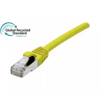 EXERTIS CONNECT Cat. 6A S/FTP-patchkabel, 2 m, geel, halogeenvrije TPE, GRS-gecertificeerd, trekontlasting 854541