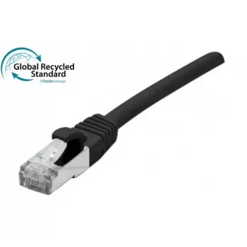 EXERTIS CONNECT RJ45-patchkabel Cat. 6, F/UTP, GRS-gecertificeerd, zwart, 10,0 m 854653