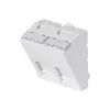 EXERTIS CONNECT afdekplaat-inzet 45x45mm voor 2 Keystone-modules, 30°, signaalwit RAL 9003 911711