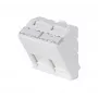 EXERTIS CONNECT afdekplaat-inzet 45x45mm voor 2 Keystone-modules, 30°, signaalwit RAL 9003 911711