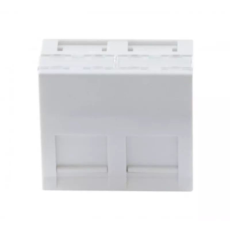 EXERTIS CONNECT afdekplaat-inzet 45x45mm voor 2 Keystone-modules, 30°, signaalwit RAL 9003 911711