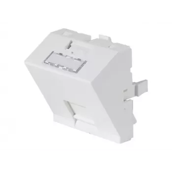 Dexlan frontplaat-inzet 45 x 45 mm voor 1 Keystone-module, 30°, signaalwit RAL 9003 (911712)