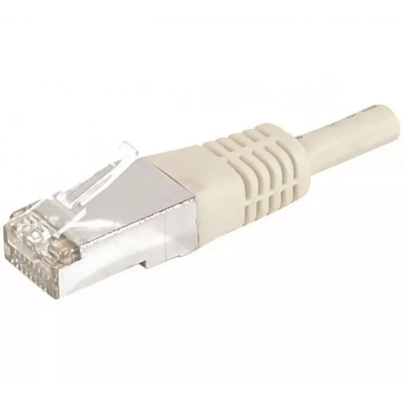 EXERTIS CONNECT Cat.6a F/UTP patchkabel, 0,5m, grijs, 10 Gbps, Slim Bend Protection 859502
