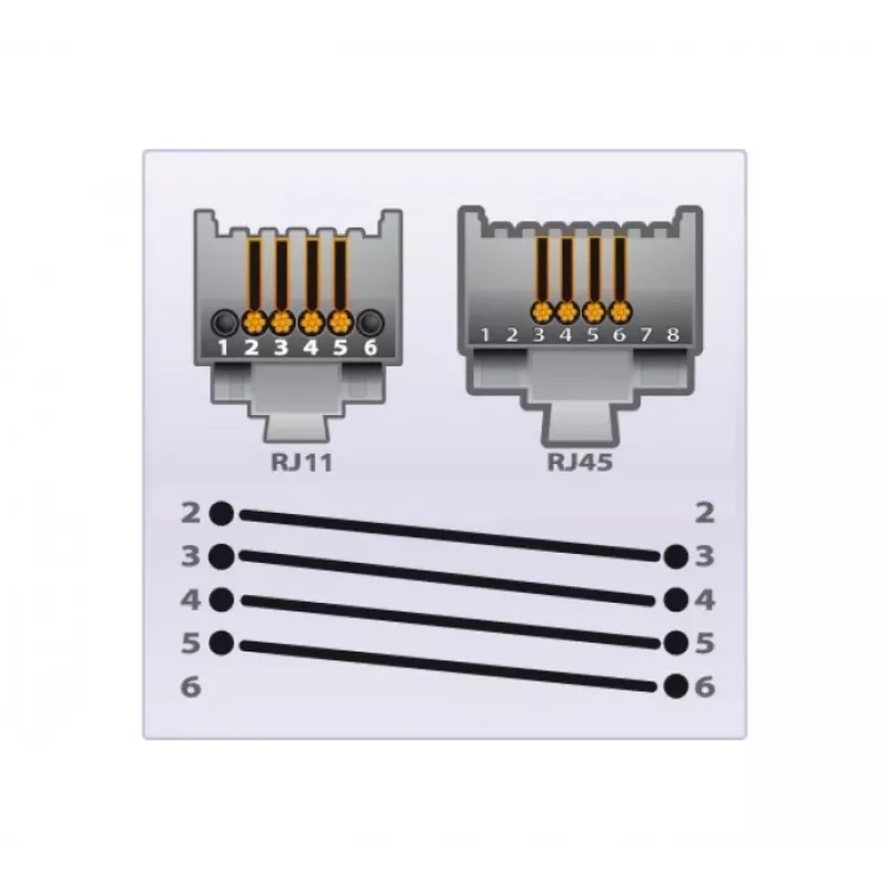 EXERTIS CONNECT telefoonkabel, zwart, 2,0 m (EXC911735)