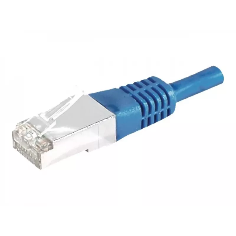 EXERTIS CONNECT Cat.6A S/FTP patchkabel, 5m, blauw, slim bend protection 858320
