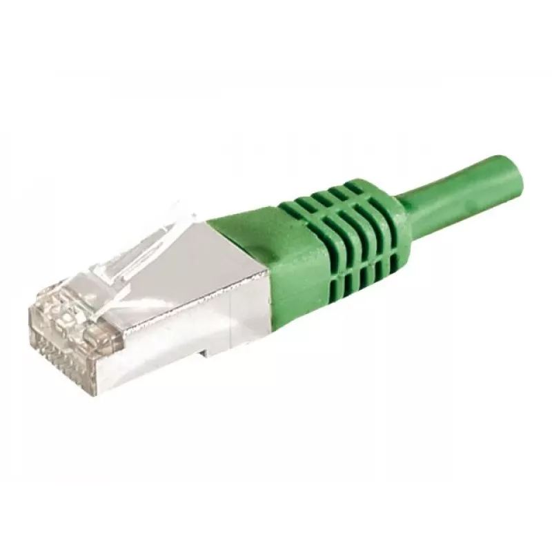 EXERTIS CONNECT 859553 Cat.6a F/UTP patchkabel, 7,5 m, groen, 10 Gbps, slanke connectormantel