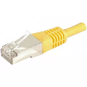EXERTIS CONNECT 859560 Cat.6a F/UTP patchkabel, 0,15 m, geel, 10 Gbps, slanke connectormantel