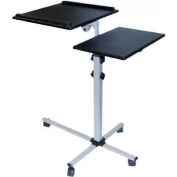 EXERTIS CONNECT Mobiele multifunctionele tafel op wielen, 1000 x 500 mm, zwart (965033)