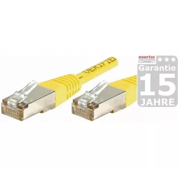 EXERTIS CONNECT Cat.5e F/UTP patchkabel, 0,3 m, geel 857090