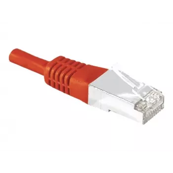 EXERTIS CONNECT Cat.6a F/UTP patchkabel, rood, 15 m, 10 Gbps, Slim Snagless Boot 859540
