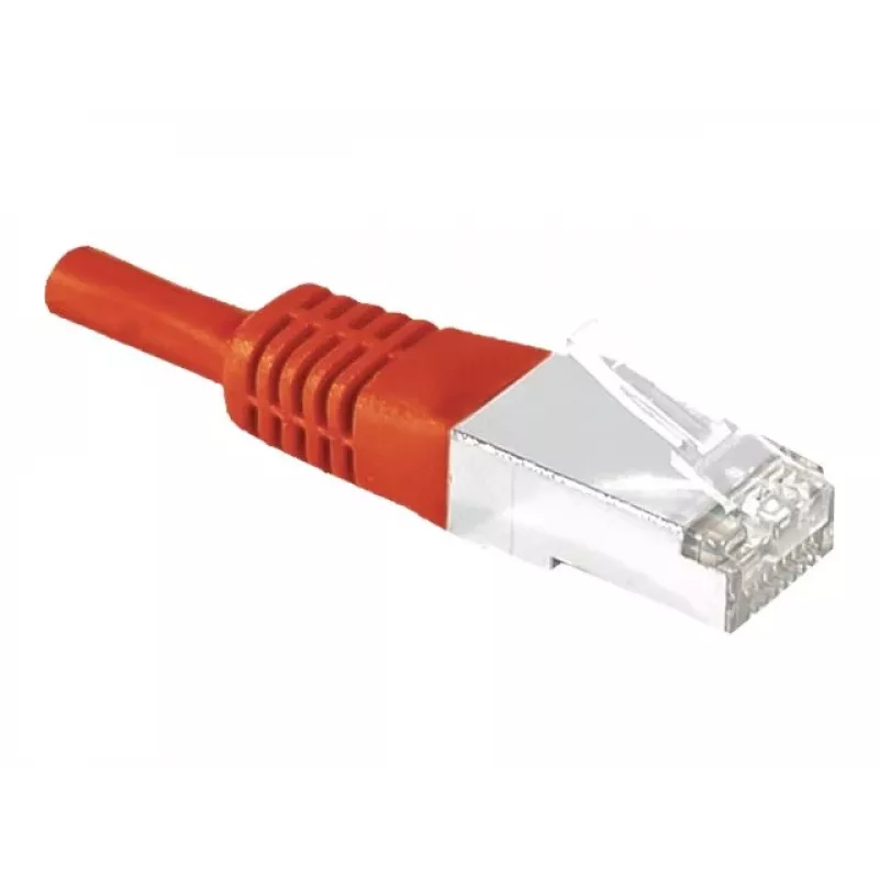 EXERTIS CONNECT Cat.6a F/UTP patchkabel, rood, 15 m, 10 Gbps, Slim Snagless Boot 859540