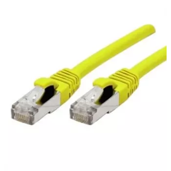 EXERTIS CONNECT 858418 Cat 6A S/FTP patchkabel, 0,3 m, geel, slanke connectormantel