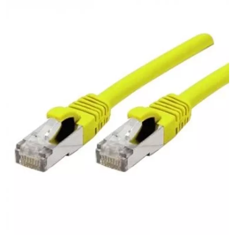 EXERTIS CONNECT 858418 Cat 6A S/FTP patchkabel, 0,3 m, geel, slanke connectormantel