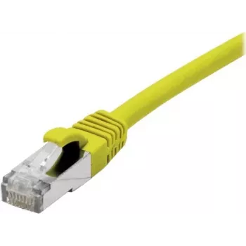 EXERTIS CONNECT 858419 Cat 6A S/FTP patchkabel, 0,5 m, geel, slanke connectormantel