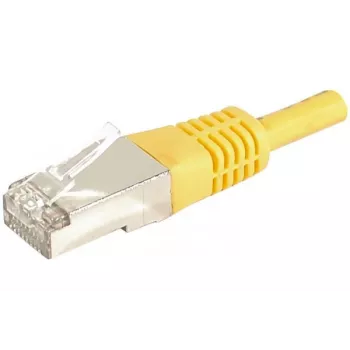 EXERTIS CONNECT 859561 Cat.6a F/UTP patchkabel, 0,3 m, geel, 10 Gbps, slanke connectormantel