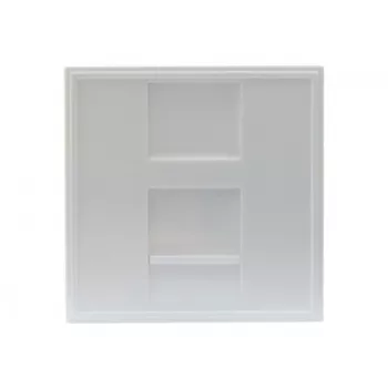 EXERTIS CONNECT Dexlan centraalplaat-inzet 45 x 45 mm voor 1 keystone-module, signaalwit RAL 9003 (911722)