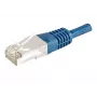 EXERTIS CONNECT Cat.6a F/UTP patchkabel, 0,5 m, blauw, 10 Gbps 859517