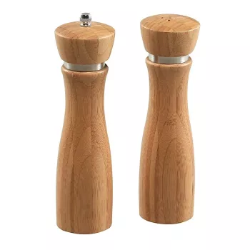 Kesper zout- en pepermolenset, natuurlijk hout, keramisch maalwerk, verstelbaar grof-fijn, 18 cm