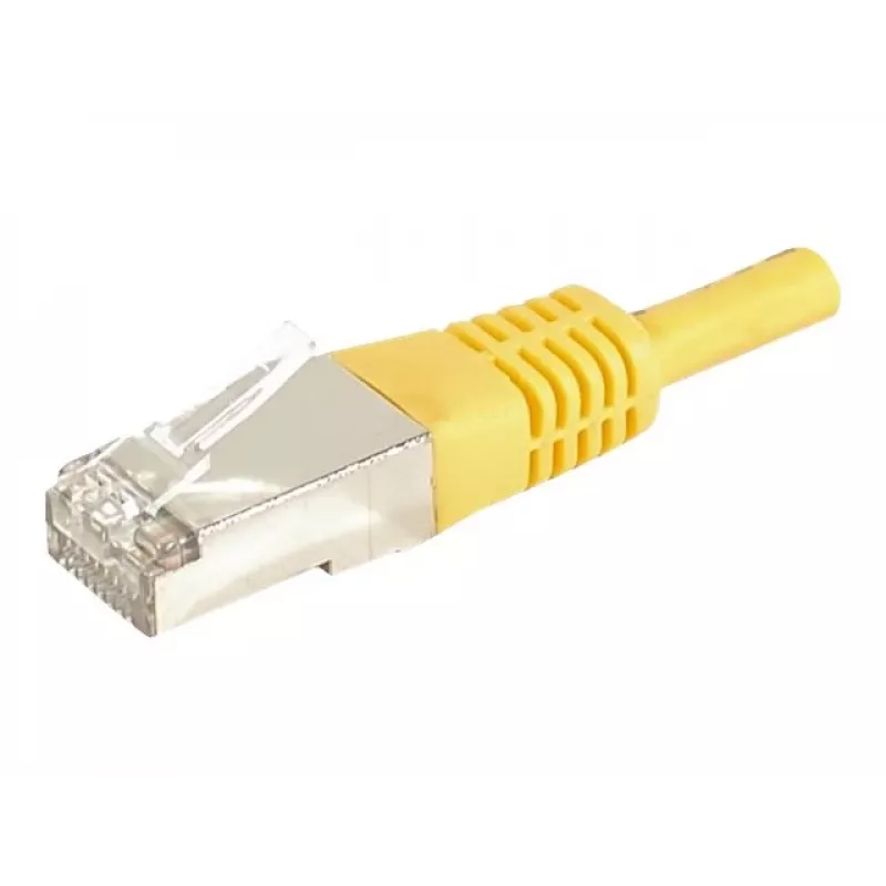 EXERTIS CONNECT Cat.6a F/UTP patchkabel, 20 m, geel, 10 Gbps, Slim Snagless Boot 859571
