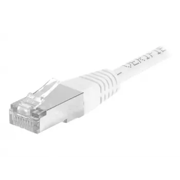 EXERTIS CONNECT Cat.6a F/UTP patchkabel, 15 m, wit, 10 Gbps, Slim Snagless Boot 859585